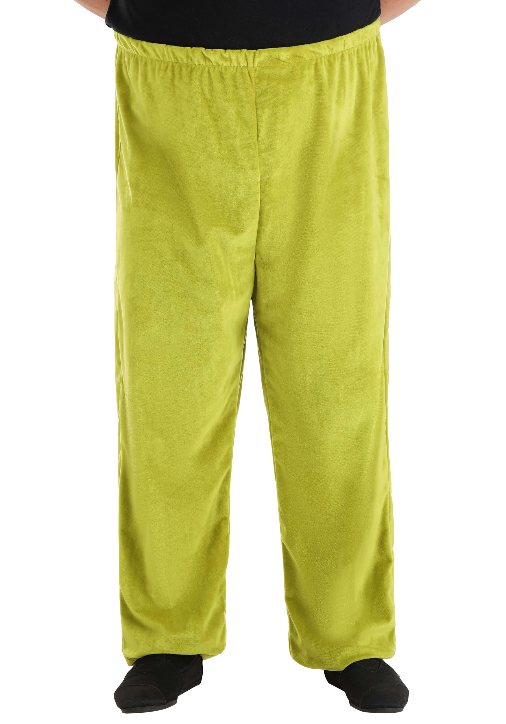 Adult Plus Size Dr. Seuss Grinch Velboa Pants