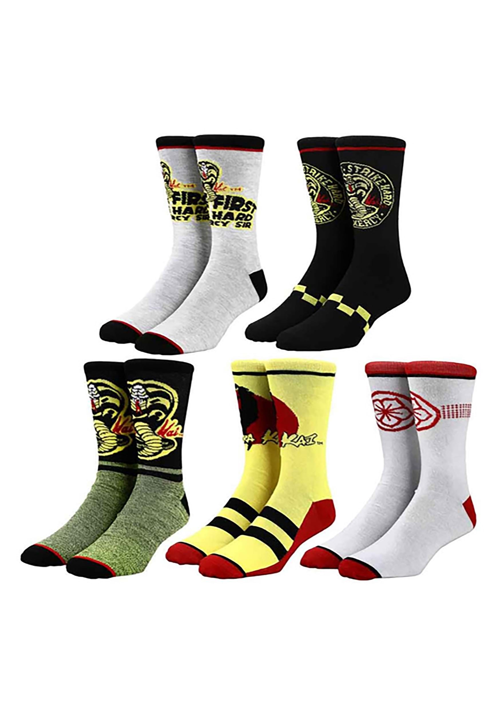 Cobra Kai Crew Socks 5 Pack