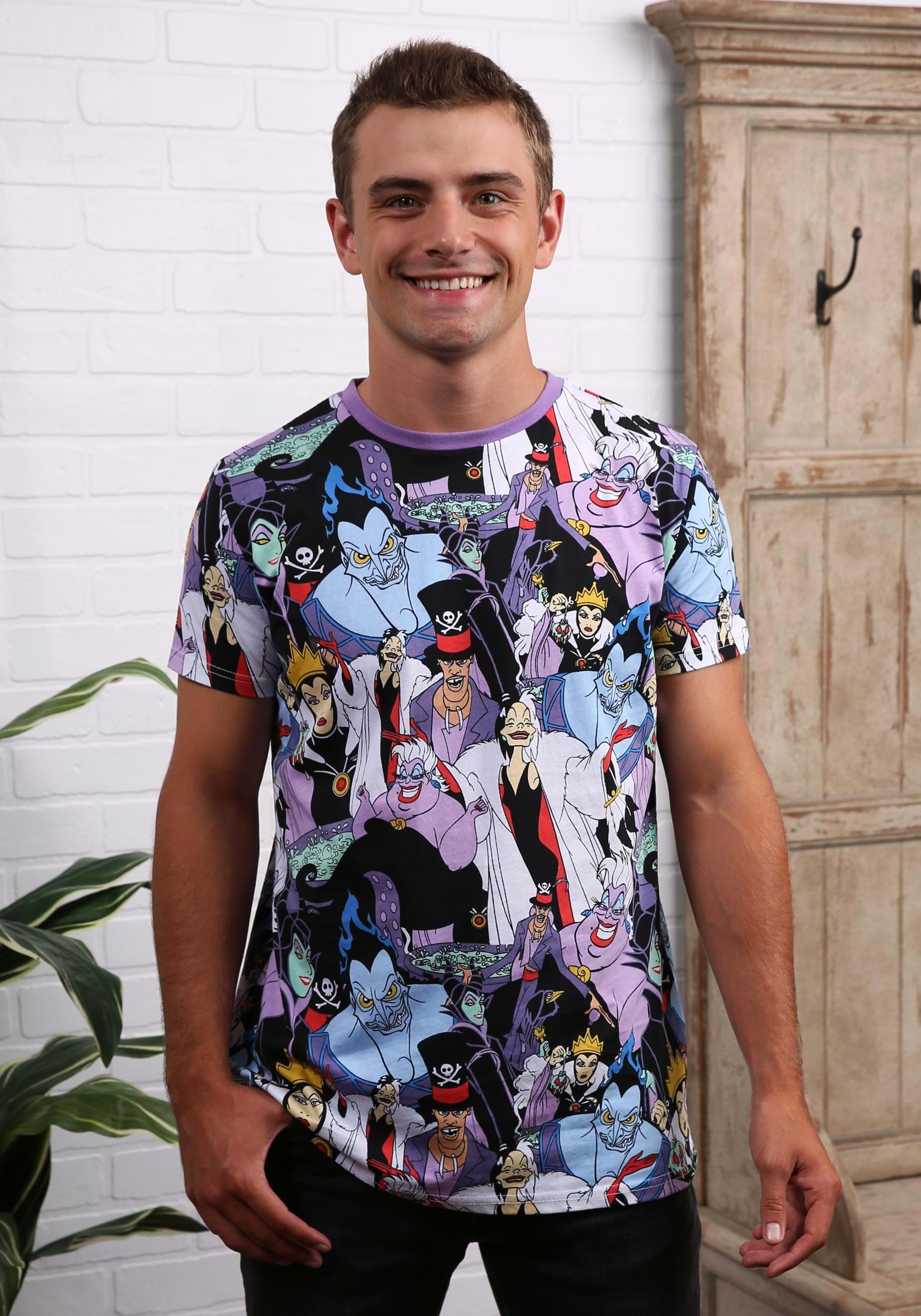 Cakeworthy Print | All Disney Over Villains T-Shirt Disney Apparel Adult