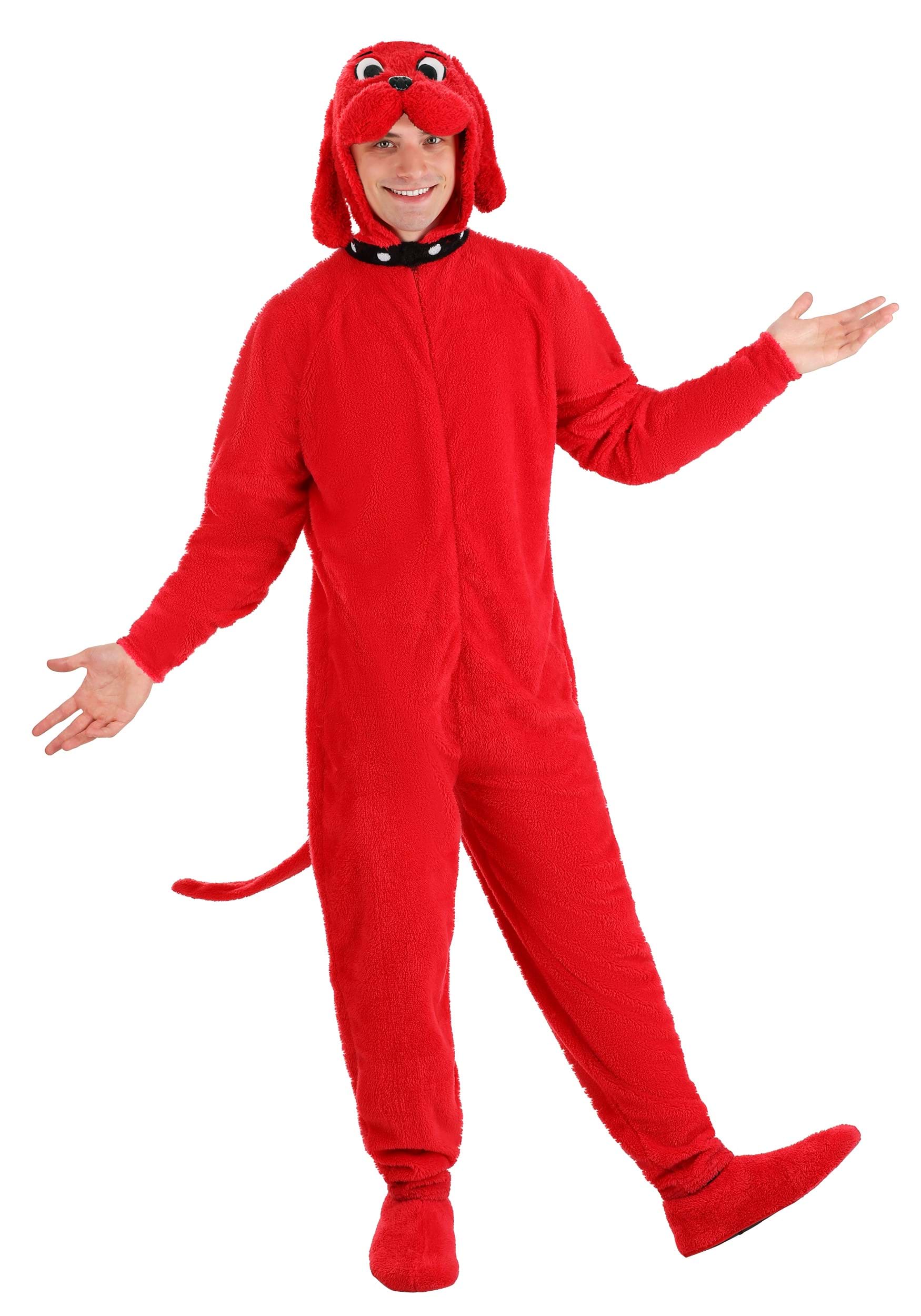 Photos - Fancy Dress Clifford FUN Costumes  the Big Red Dog Costume for Adults Black/Red FUN 