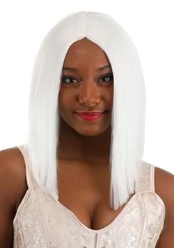 Bright White Long Bob Womens Wig