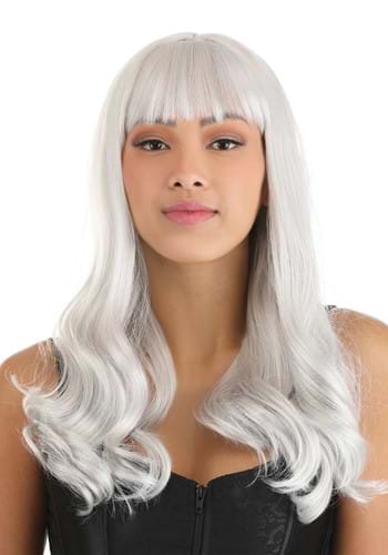 Womens Gray Wavy Wig
