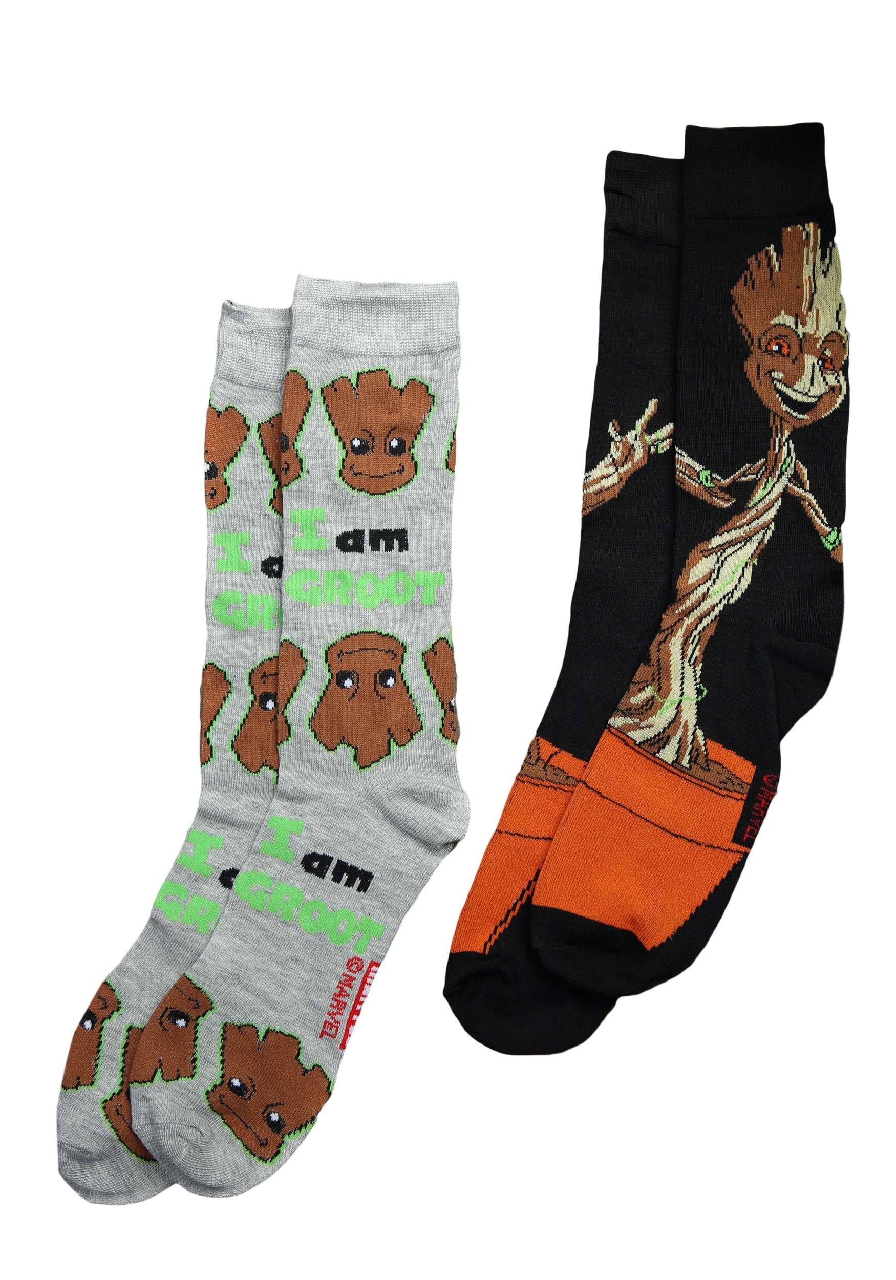 2 Pack I Am Groot Socks for Men
