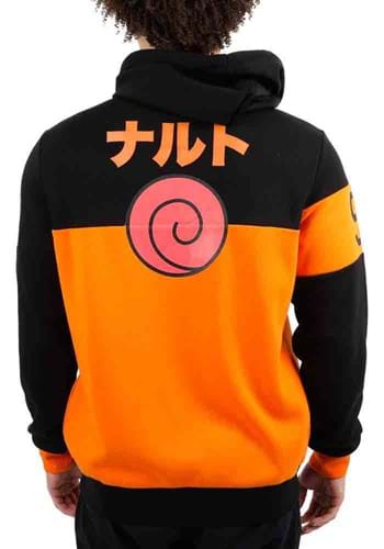 Men's Uzumaki Naruto0 Cosplay Costume Anime Hoodie Zipper Jacket Sweatshirt 