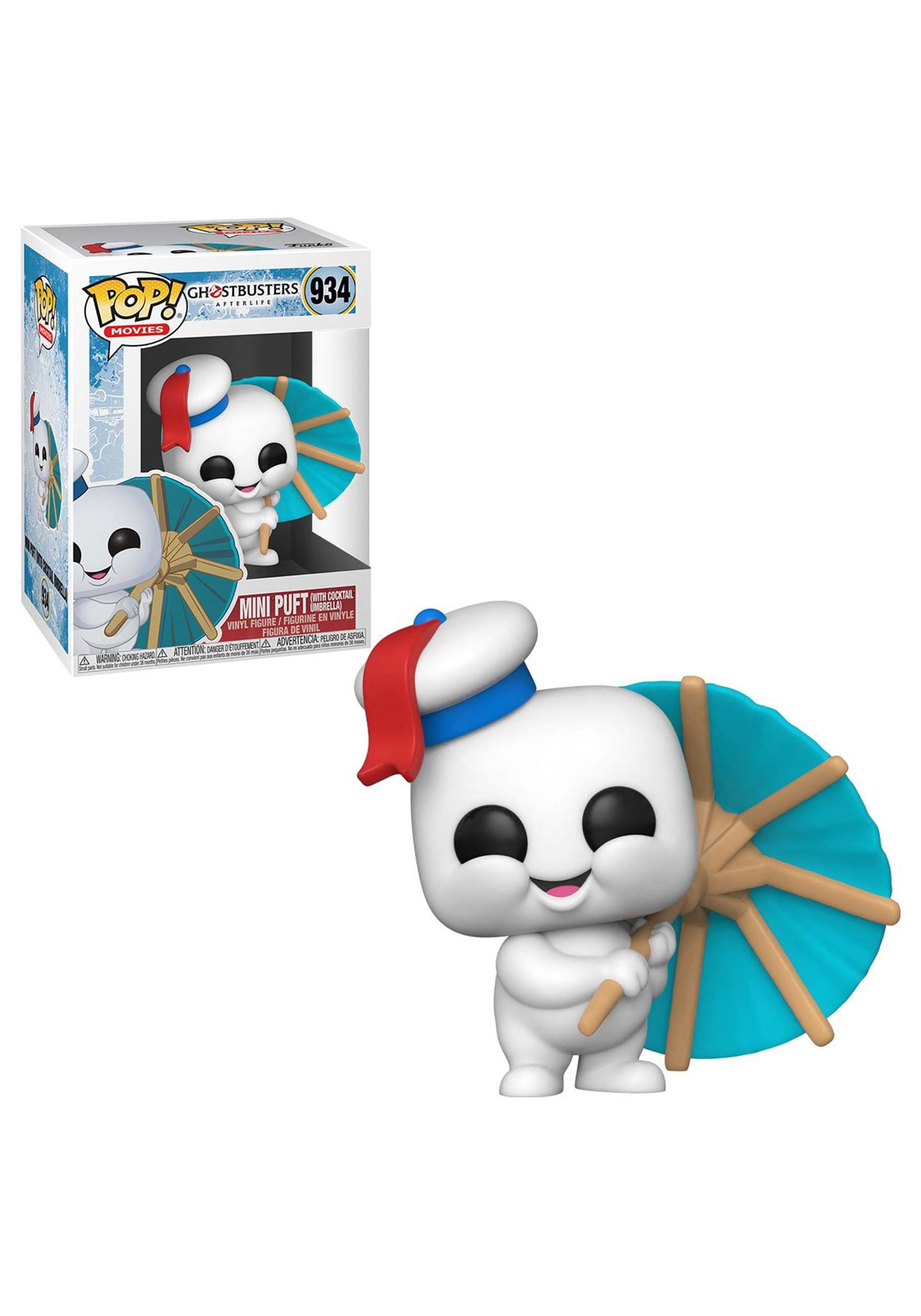 Funko POP! Movies: Ghostbusters: Afterlife- Mini Puft with Cocktail Umbrella Figure
