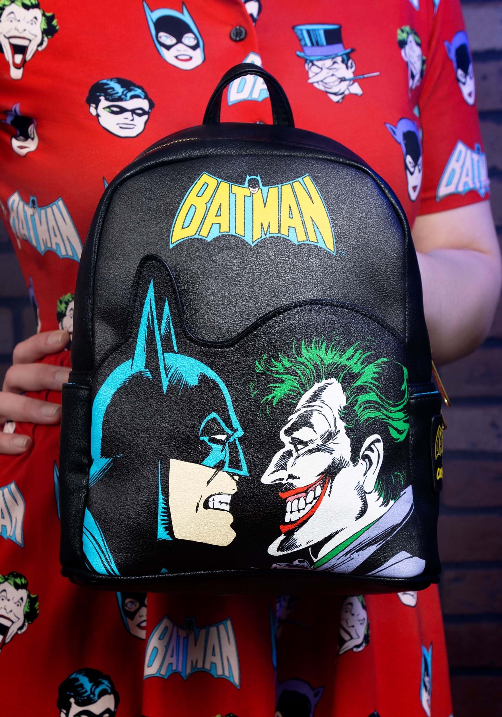 wijn token Hilarisch Cakeworthy Classic Batman VS Joker Mini Backpack