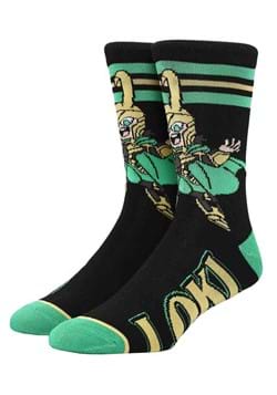 Adult Marvel Loki Chibi Crew Socks