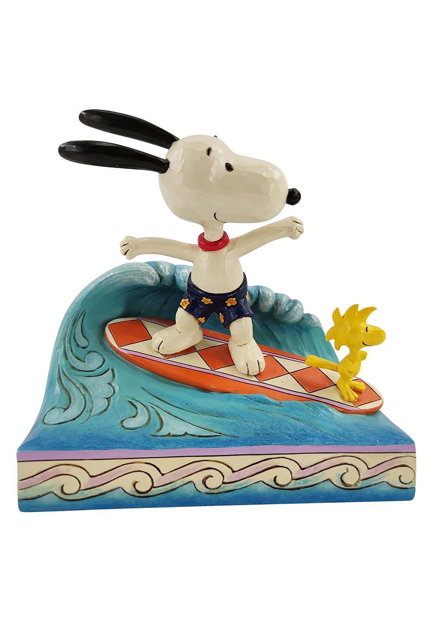 Jim Shore Snoopy & Woodstock Surfing Collectible Statue
