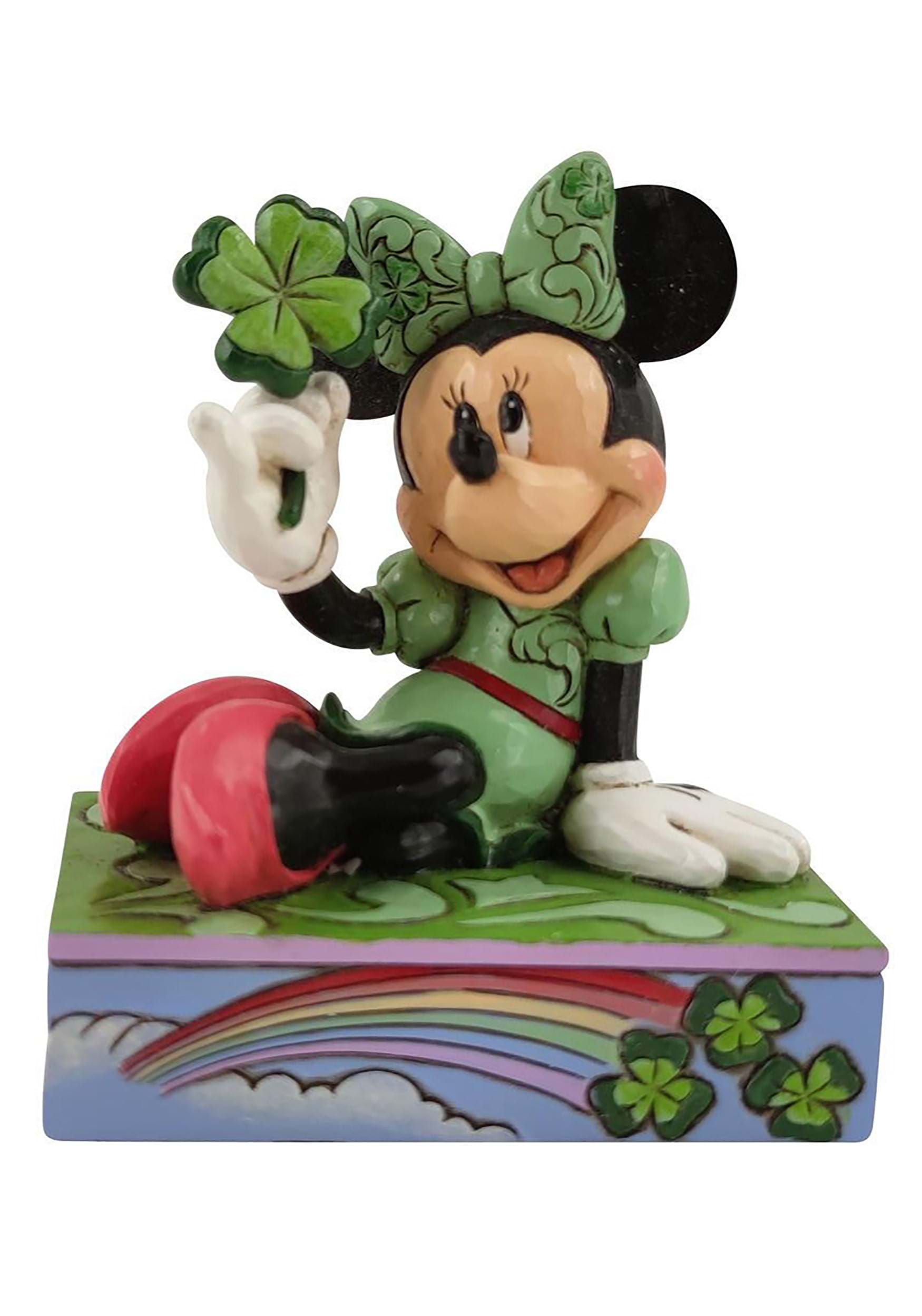 Jim Shore Minnie Mouse Shamrock Personality Statue