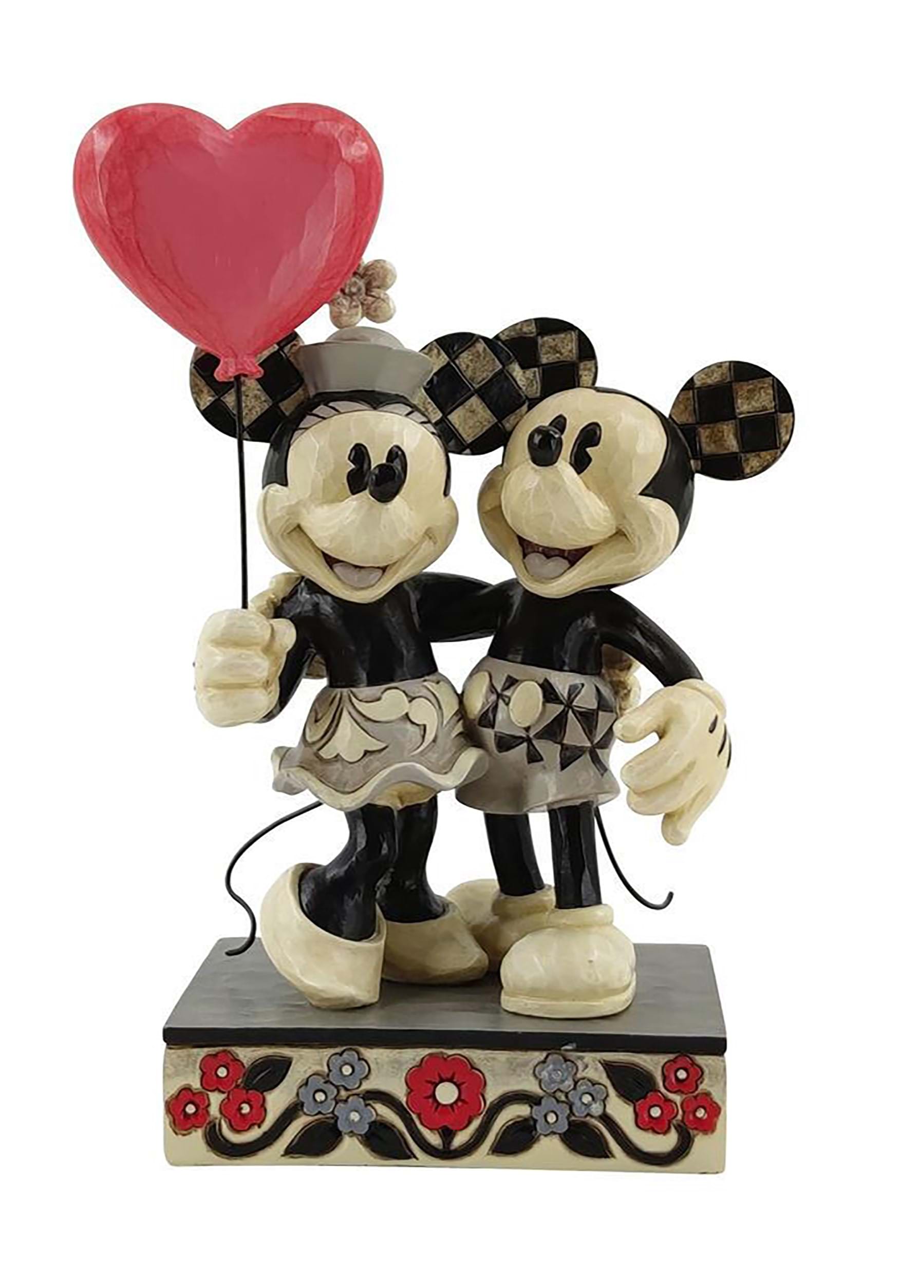 Jim Shore Mickey Mouse and Minnie Mouse Heart Statue