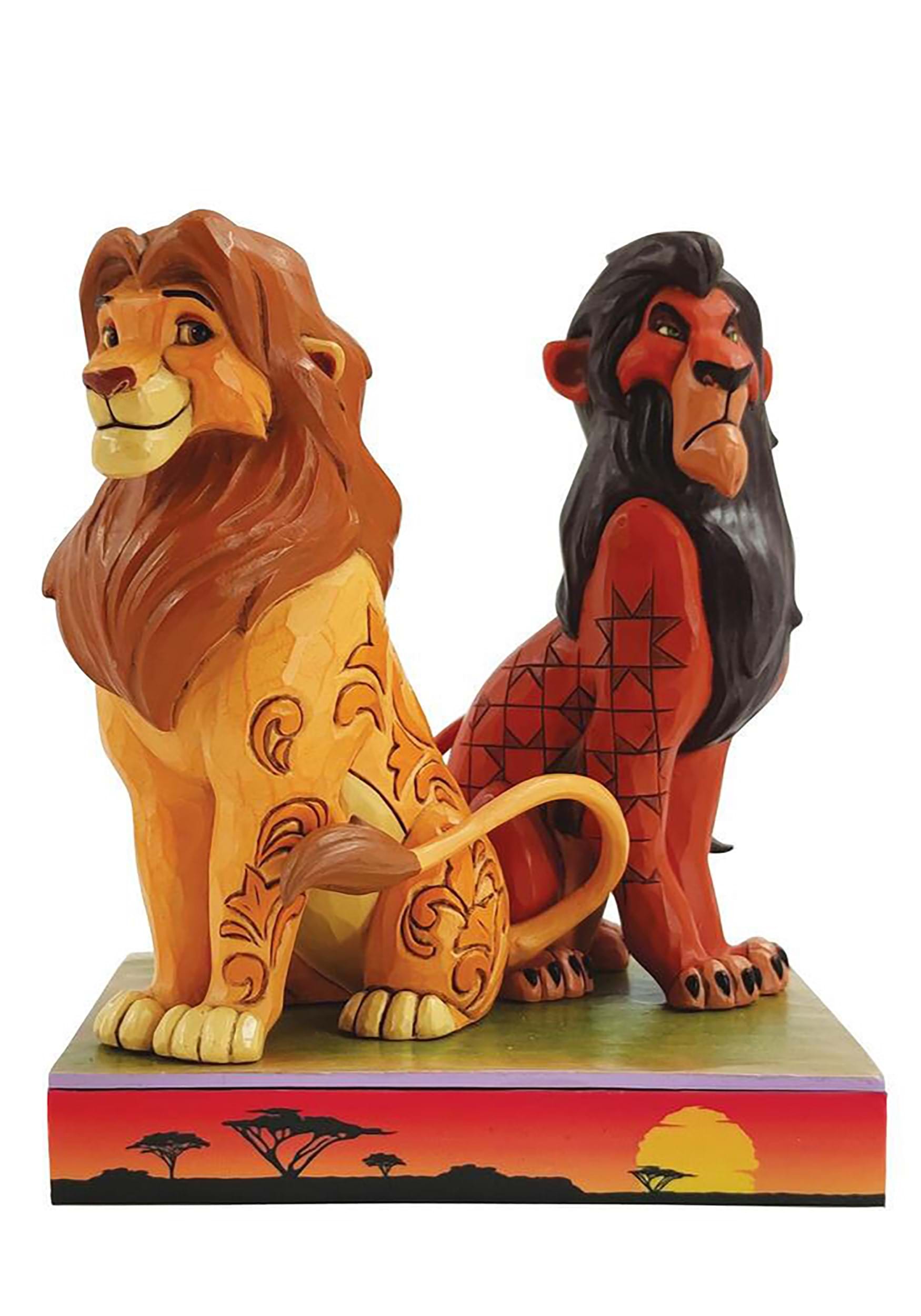 Jim Shore The Lion King Simba and Scar Collectible Statue