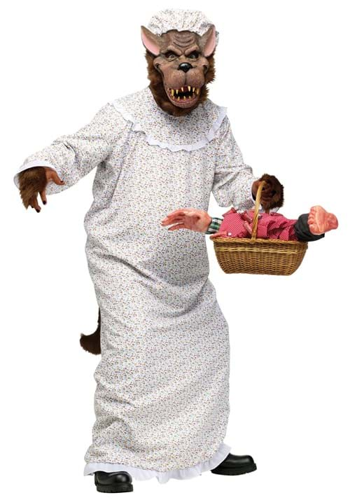 Men's Big Bad Granny Wolf Plus Size Costume