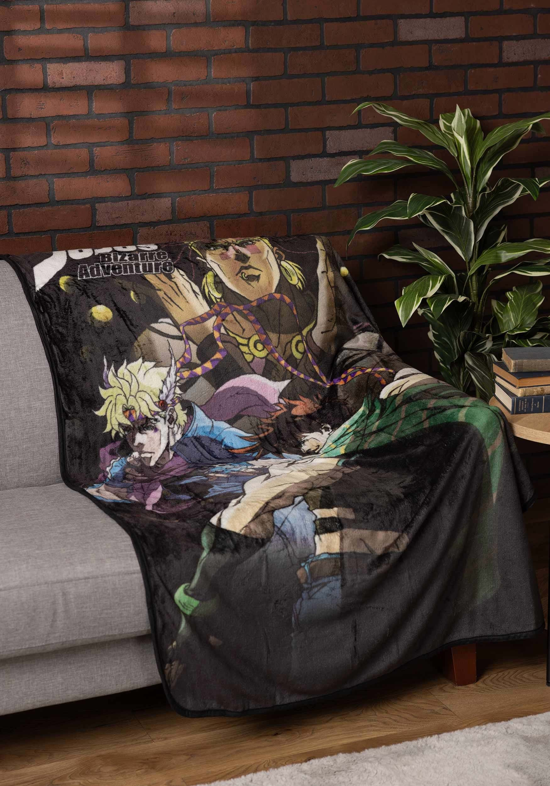 JoJos Bizarre Adventure Digital Fleece Throw