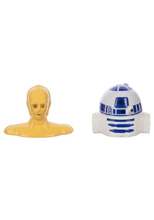 STAR WARS R2-D2 & C-3PO SCULPTED CERAMIC SALT & PE