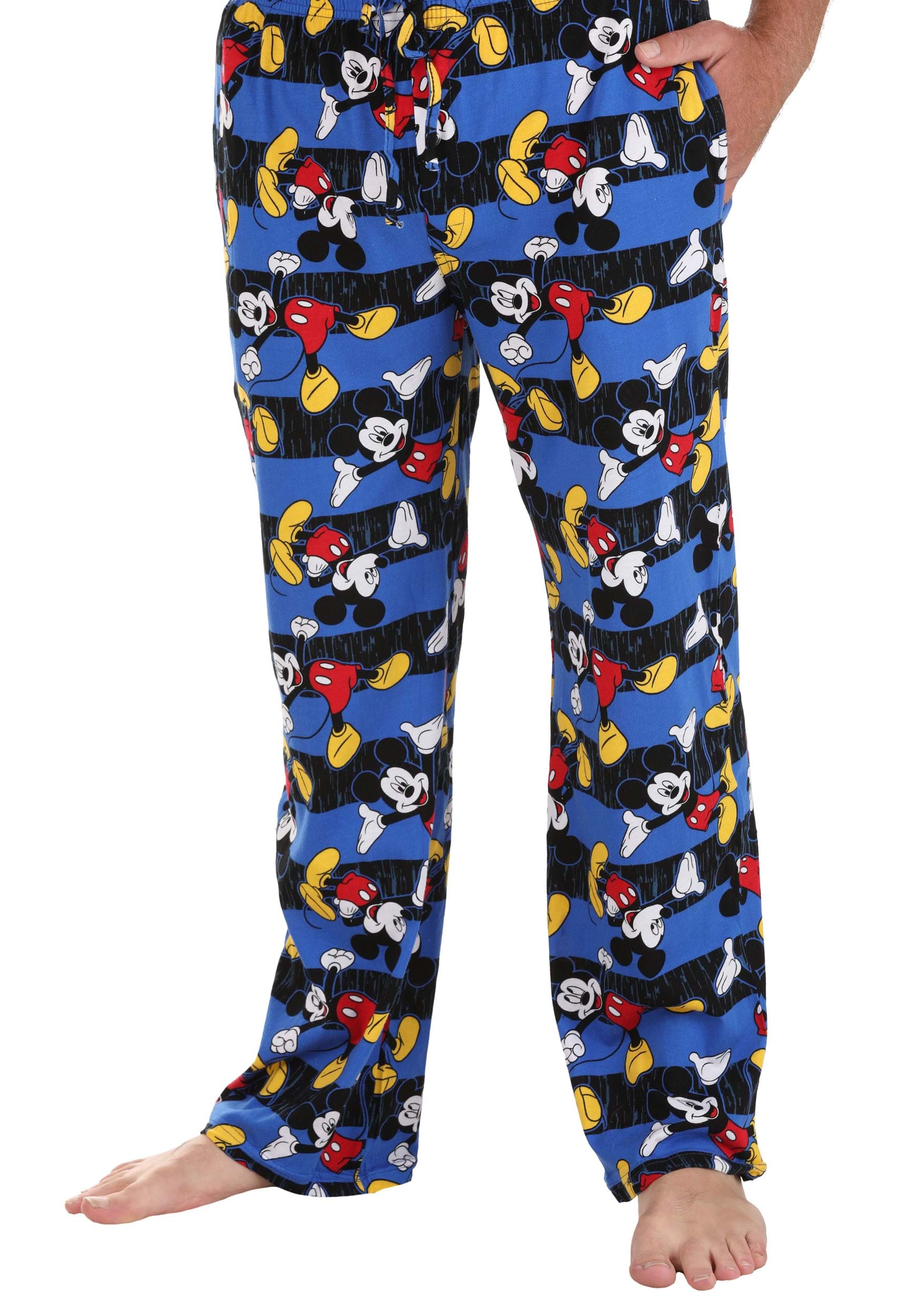Mickey Mouse Poses Stripe Sleep Pants