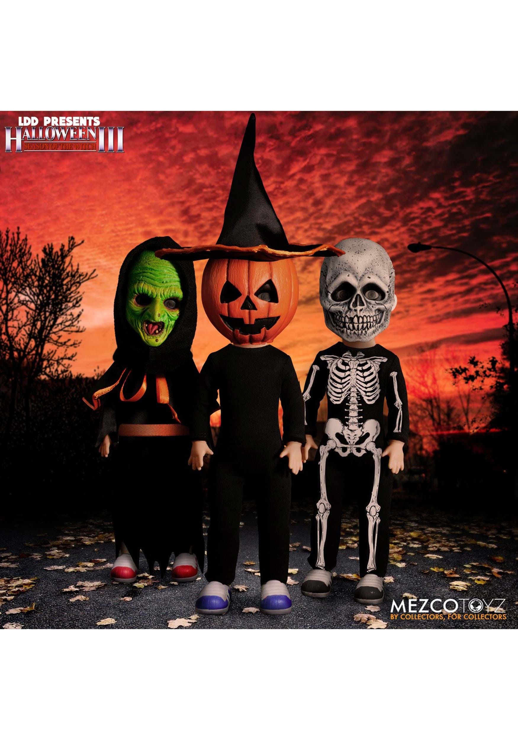 Halloween III Living Dead Dolls Pack of 3 Trick-or-Treaters Boxed Vinyl Figures