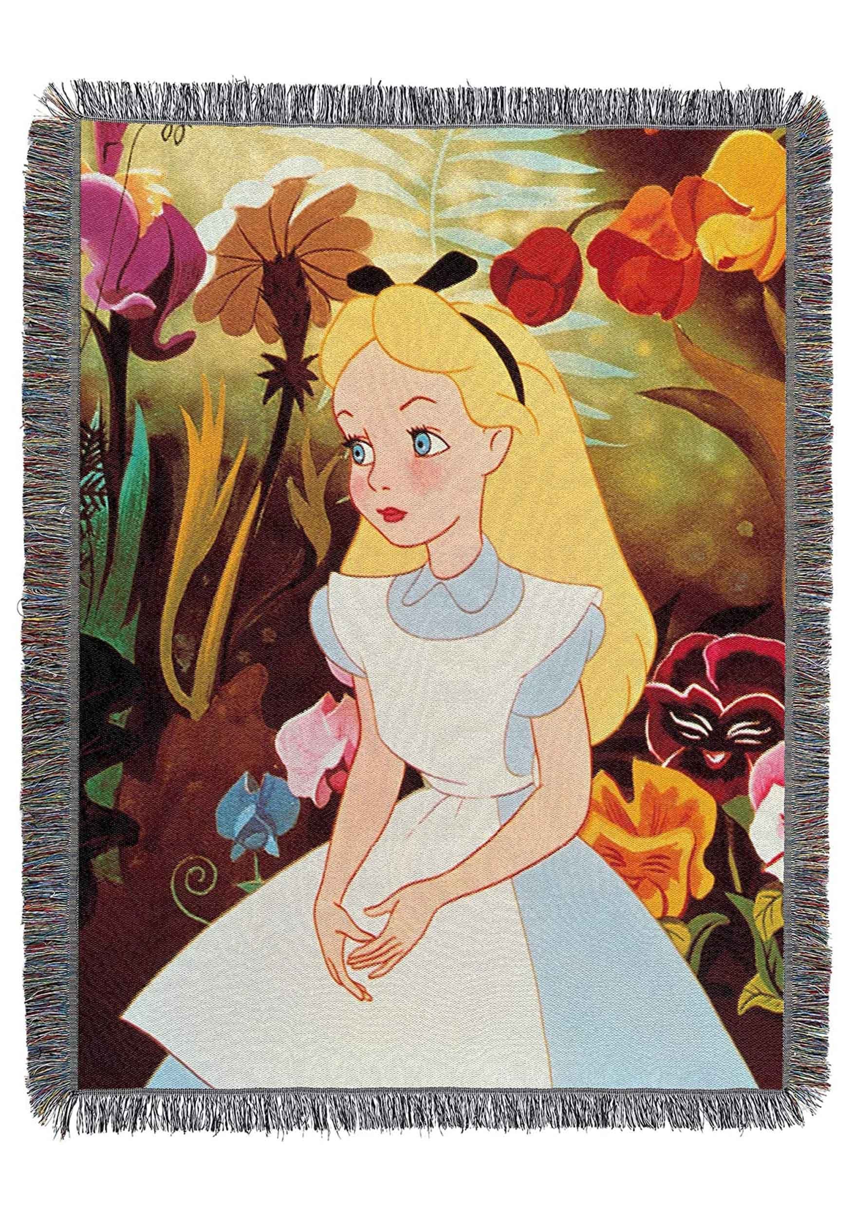 Alice - Alice In The Garden Tapestry Blanket , Disney Blankets