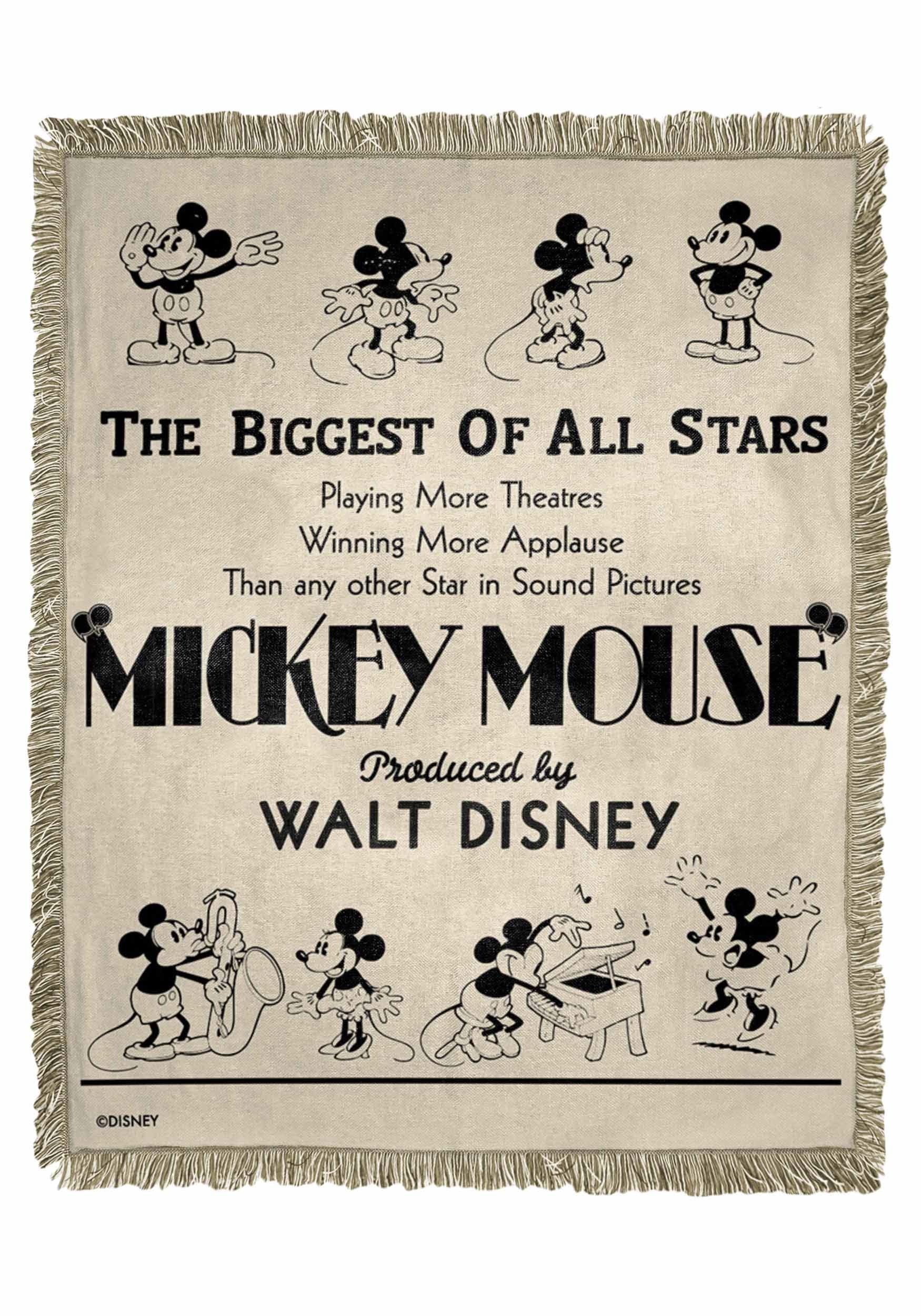 Biggest Of All Stars Mickey Jacquard Throw , Disney Blankets