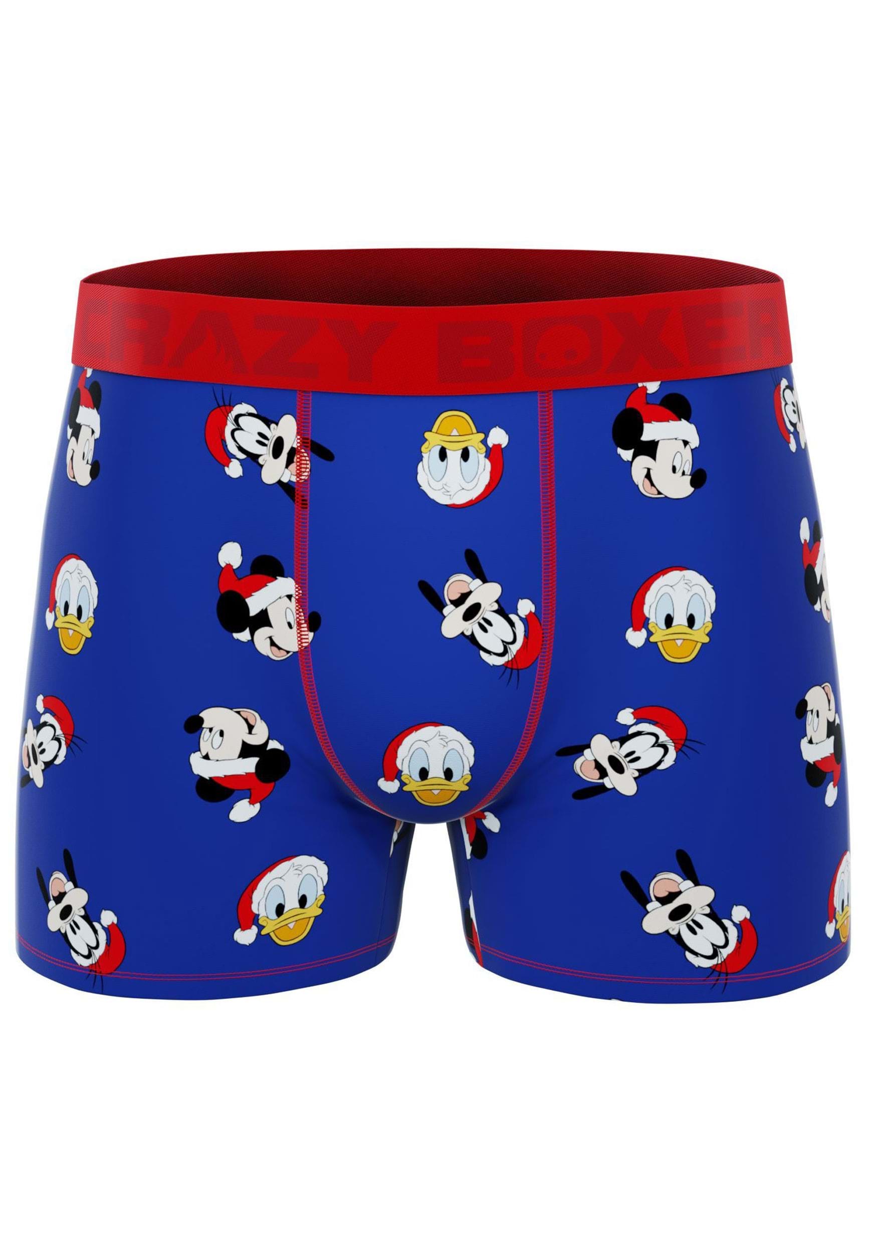 Mens Mickey Donald Goofy Friends Christmas Boxer Briefs
