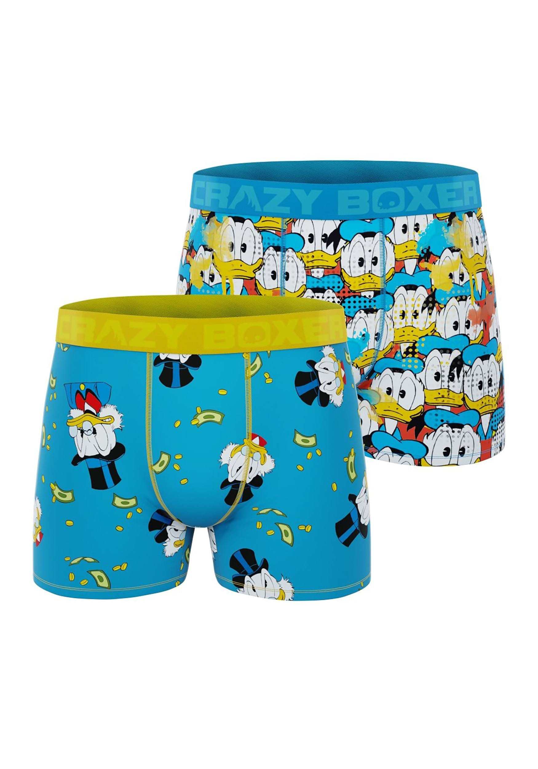 Disney Donald Duck and Scrooge Mens 2 Pack Boxer Briefs