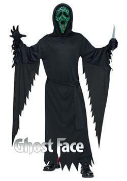 Adult Smoldering Ghost Face Costume w Light Up Mask