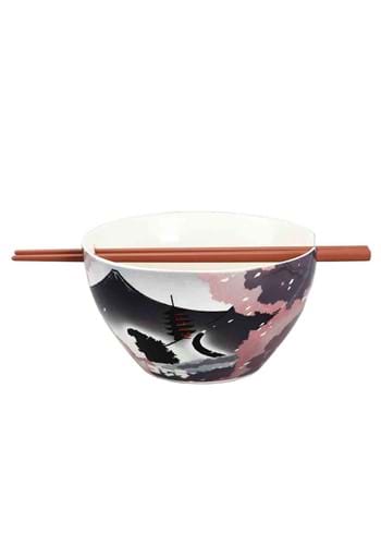 Godzilla Ceramic Ramen Bowl with Chopsticks