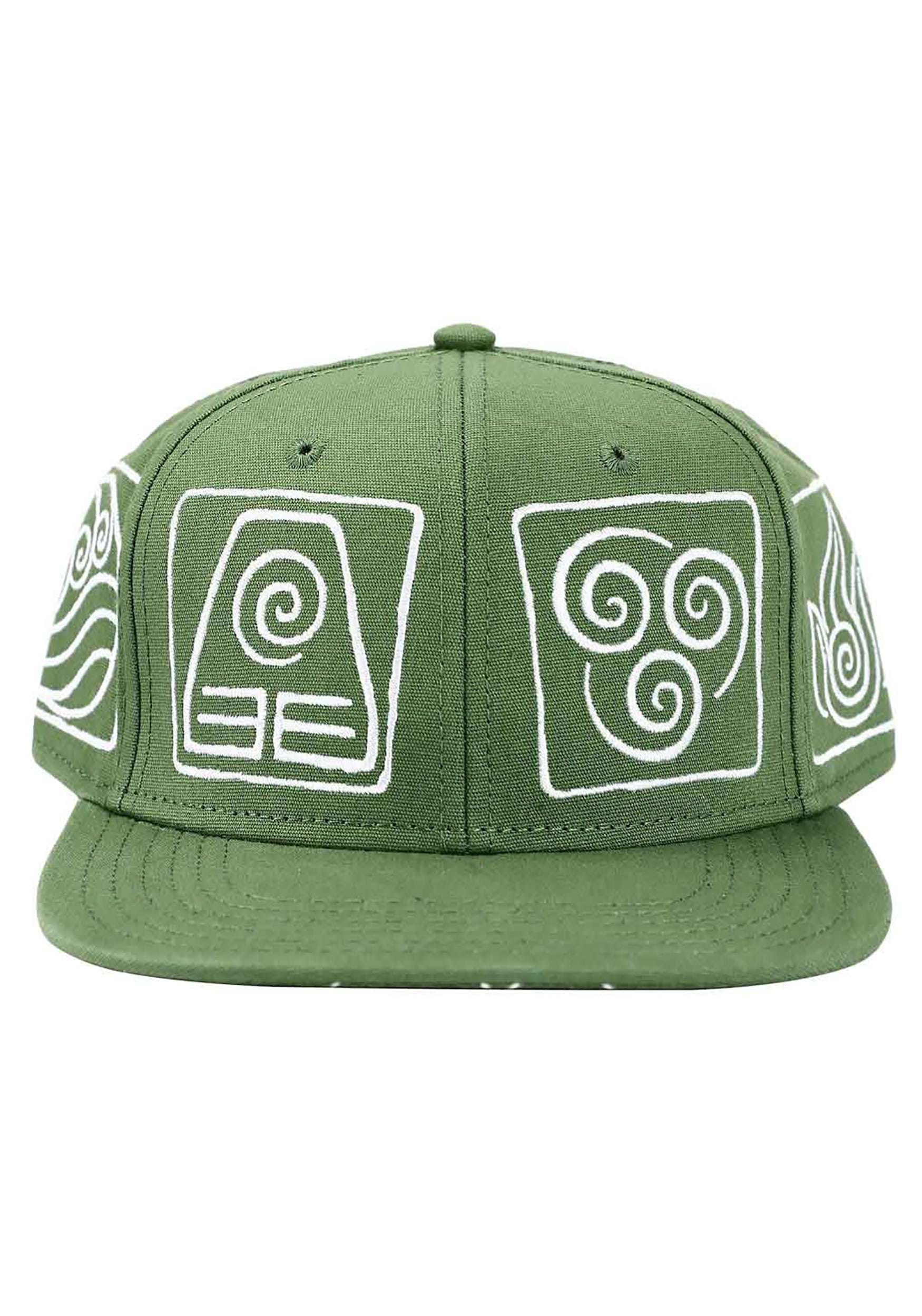 Elemental Symbols Avatar The Last Airbender Flat Bill Snapback Hat