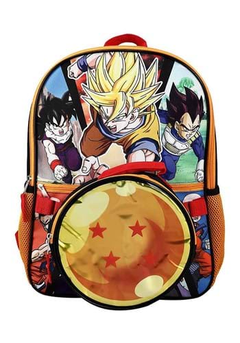 Dragon Ball Z Sublimated Print Backpack with Lunchbox