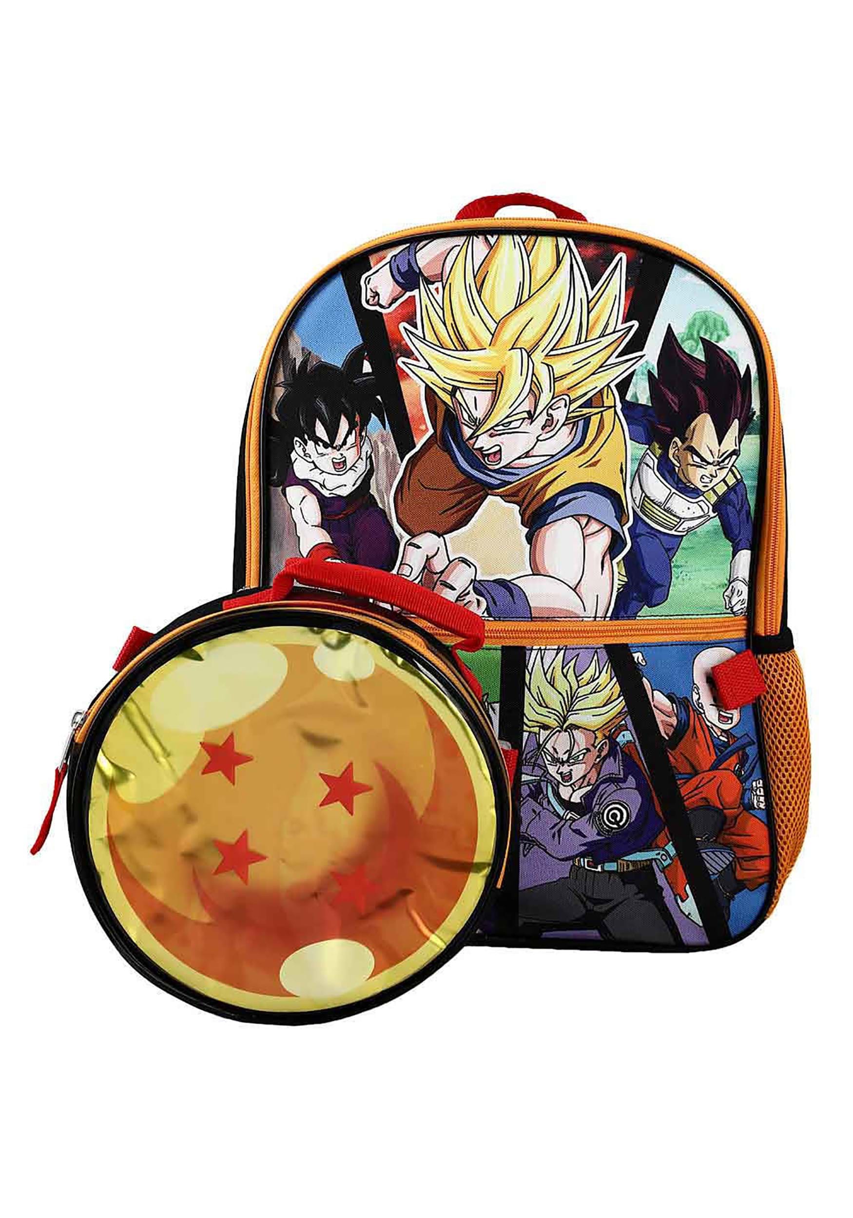 Action Comics Dragon Ball Z Backpack with Lunch Box - Bundle with 16”  Dragon Ball Backpack, Dragon Ball Lunch Bag, Stickers, More | Dragon Ball