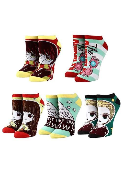 HARRY POTTER CHIBI 5 PAIR ANKLE SOCKS