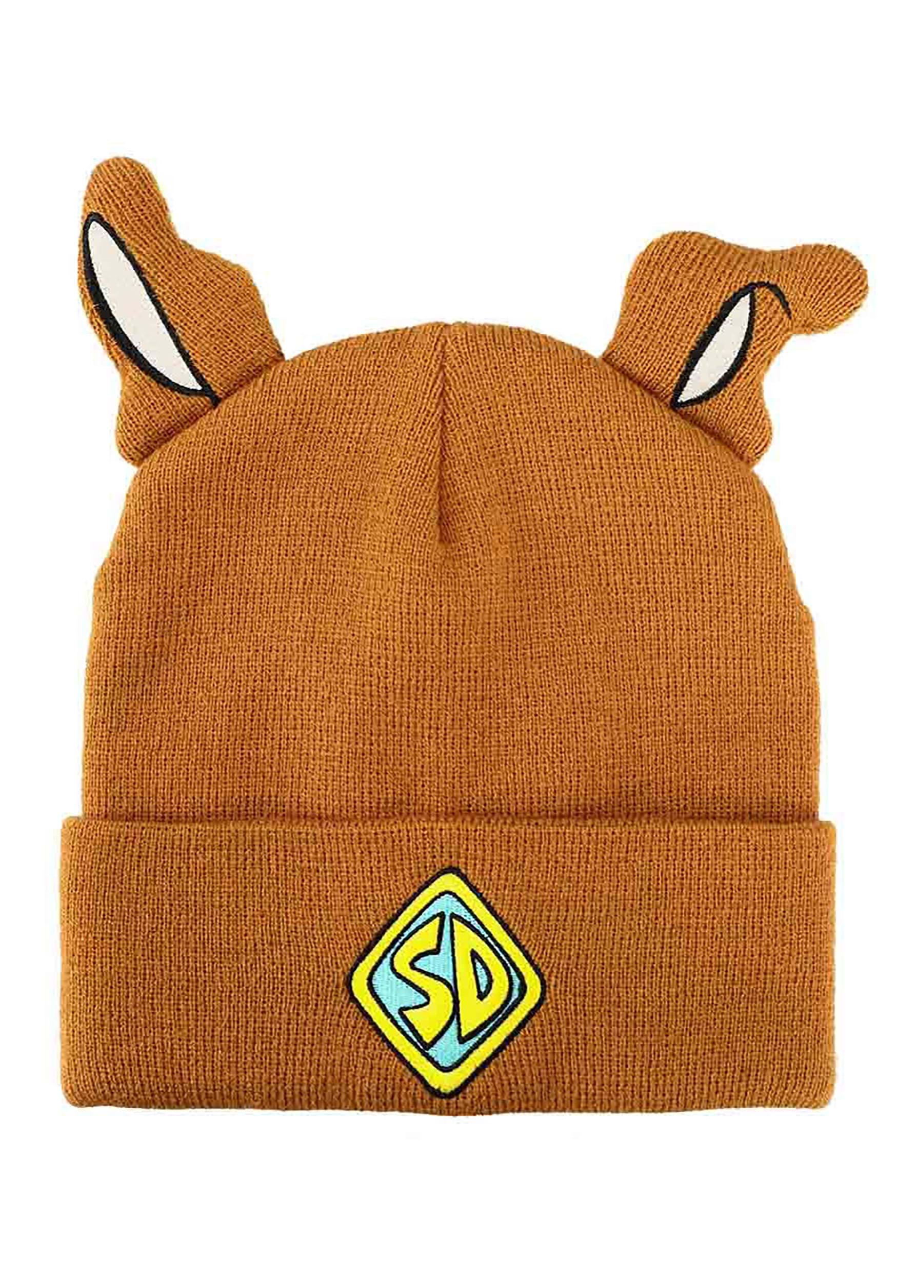 3D Scooby Doo Plush Ears Embroidered Beanie