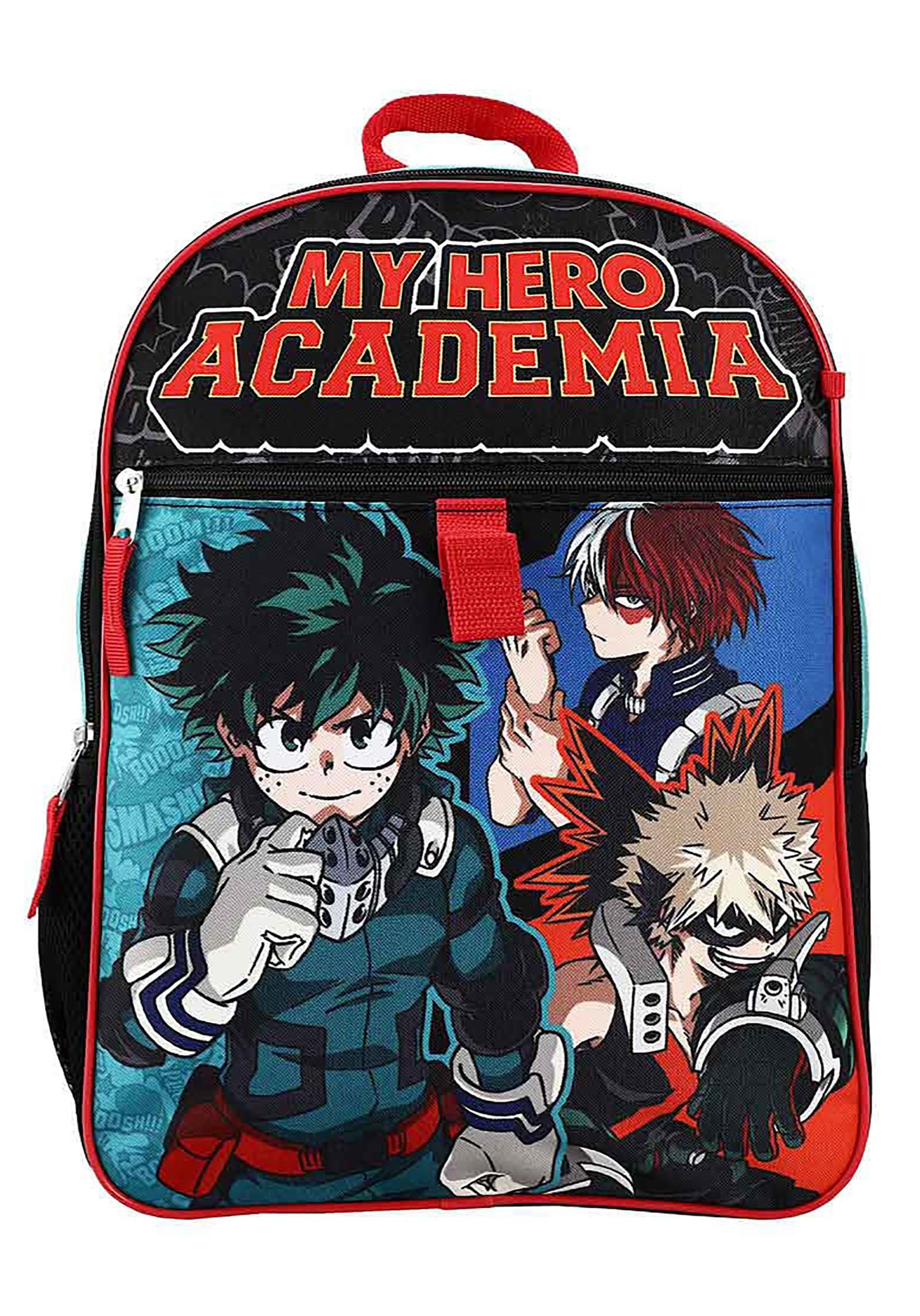 my hero academia 5 piece backpack set alt 2