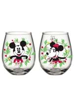 Disney Holiday Mickey and Minnie 2pc 20oz Stemless Alt 1