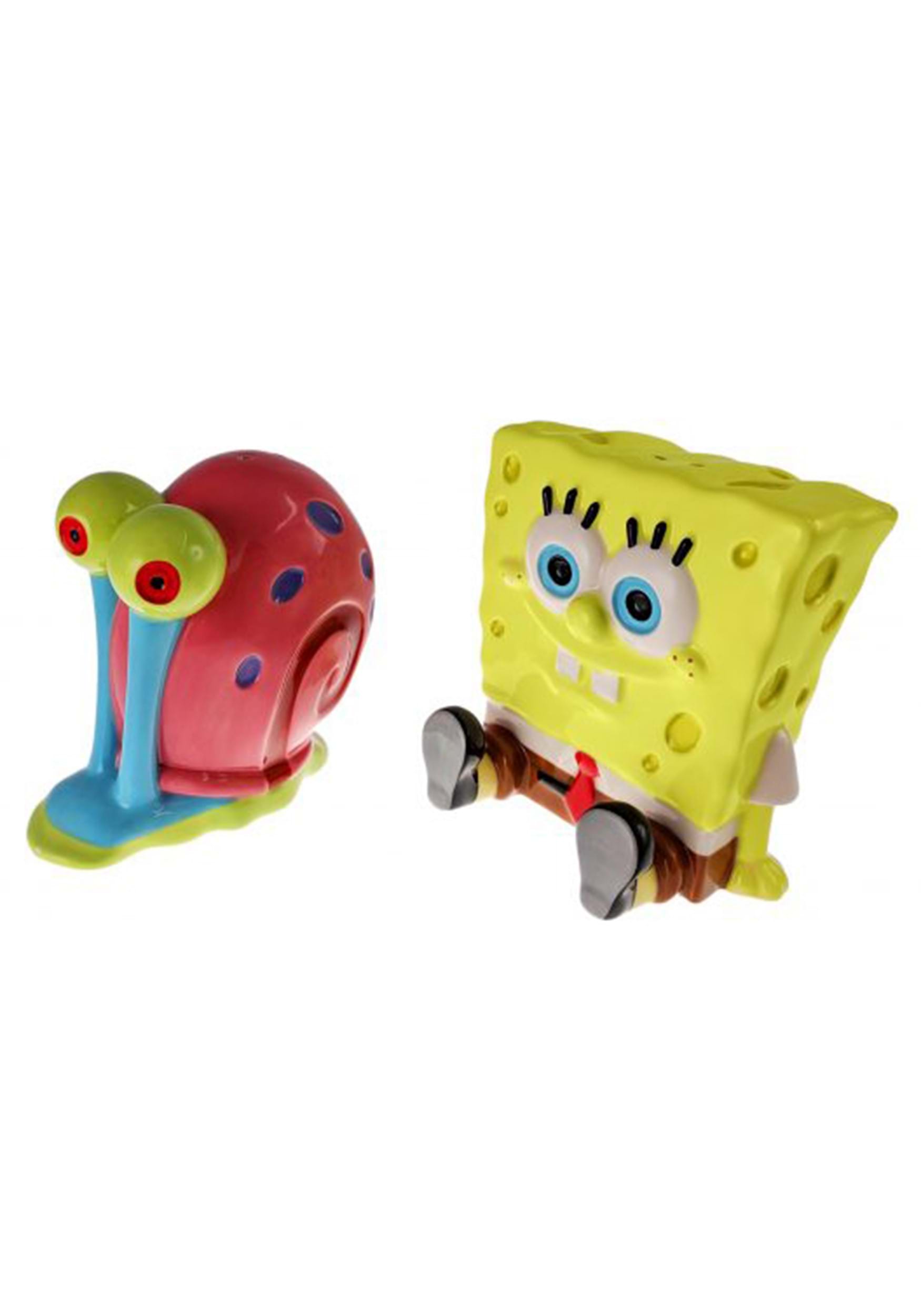 Spongebob Squarepants and Gary the Snail Salt and Pepper Shakers