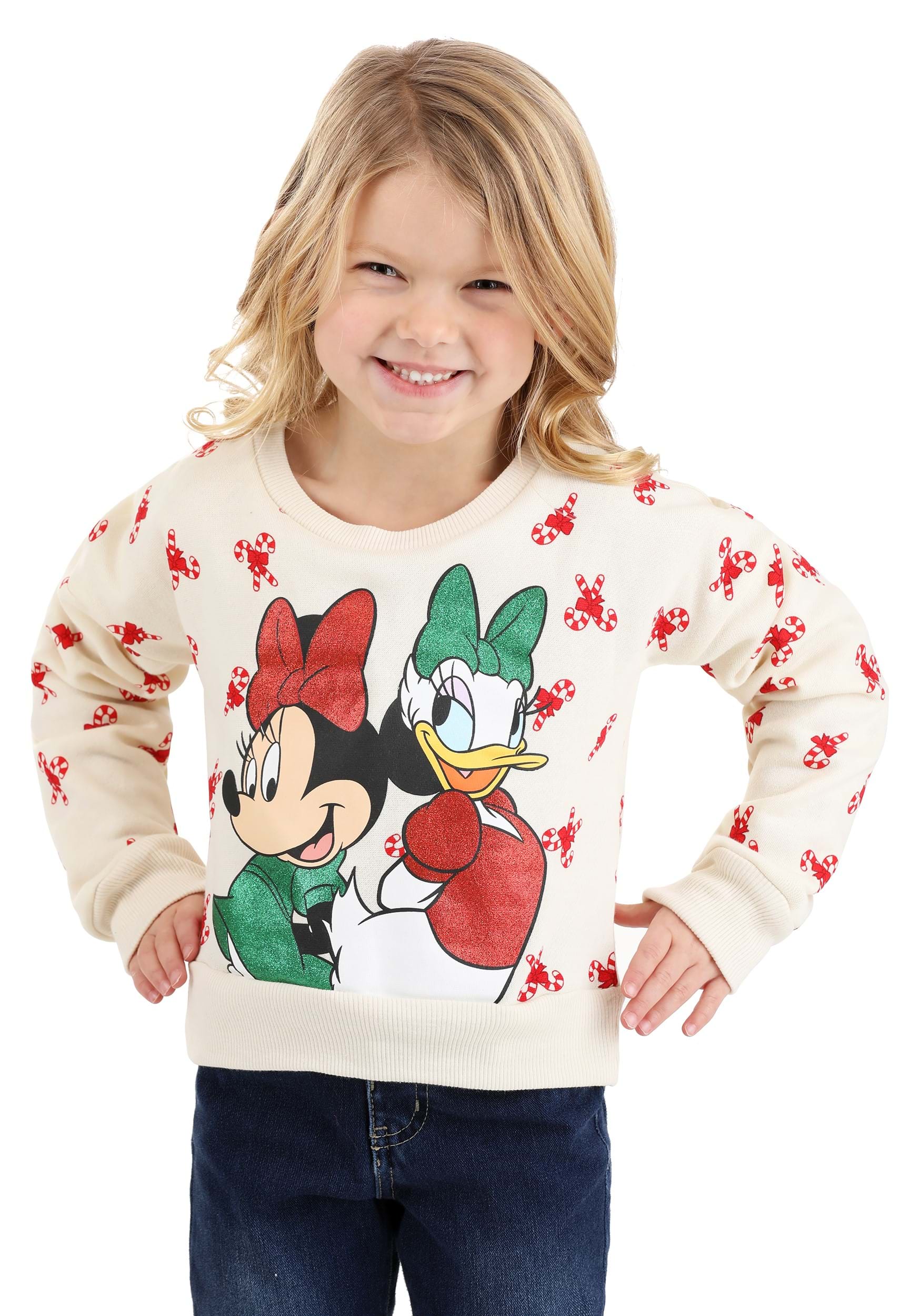 Disney Girls Holiday Glitter Sweatshirt