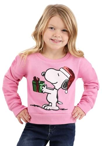 Girls Holiday Snoopy Sequin Sweatshirt