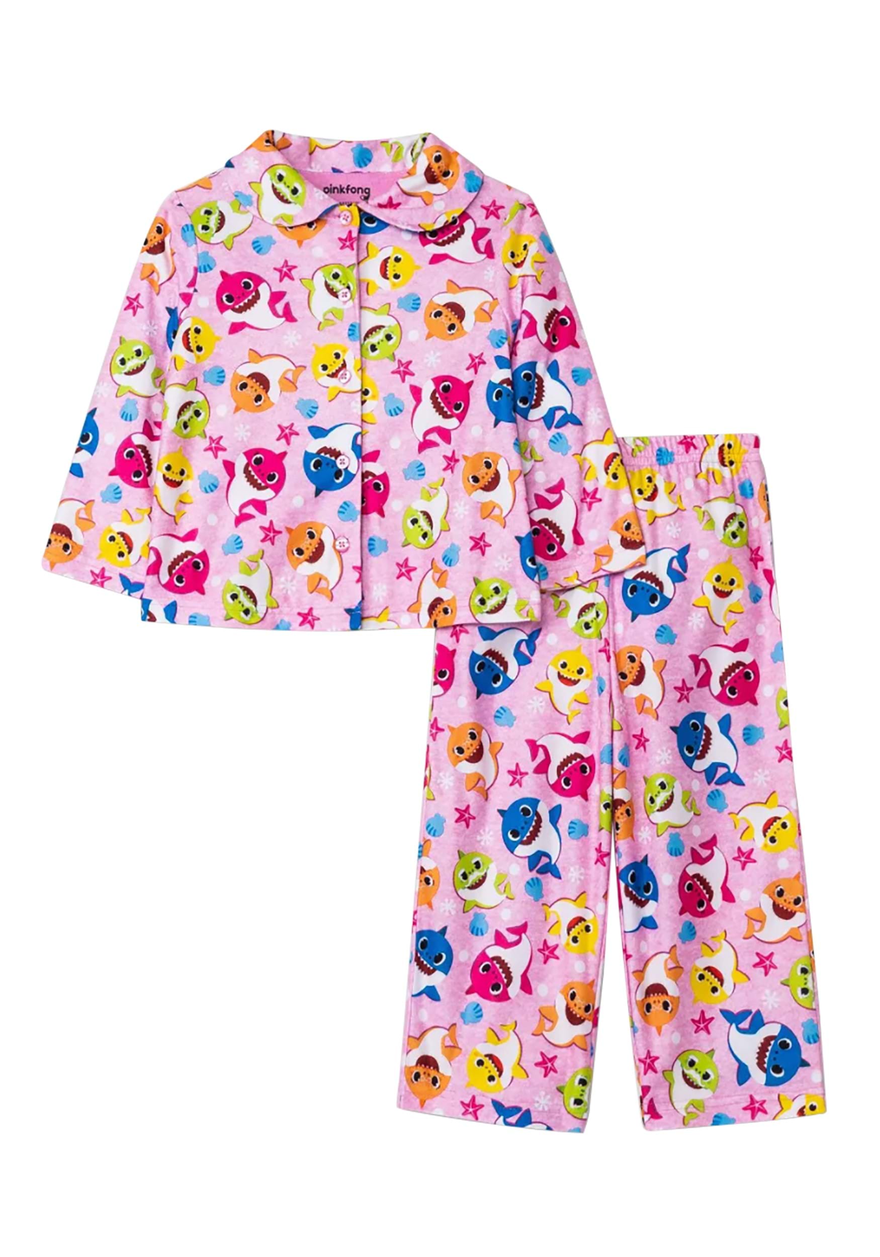 Toddler Girls Baby Shark Fun Coat Sleep Set | Pajamas and Loungewear