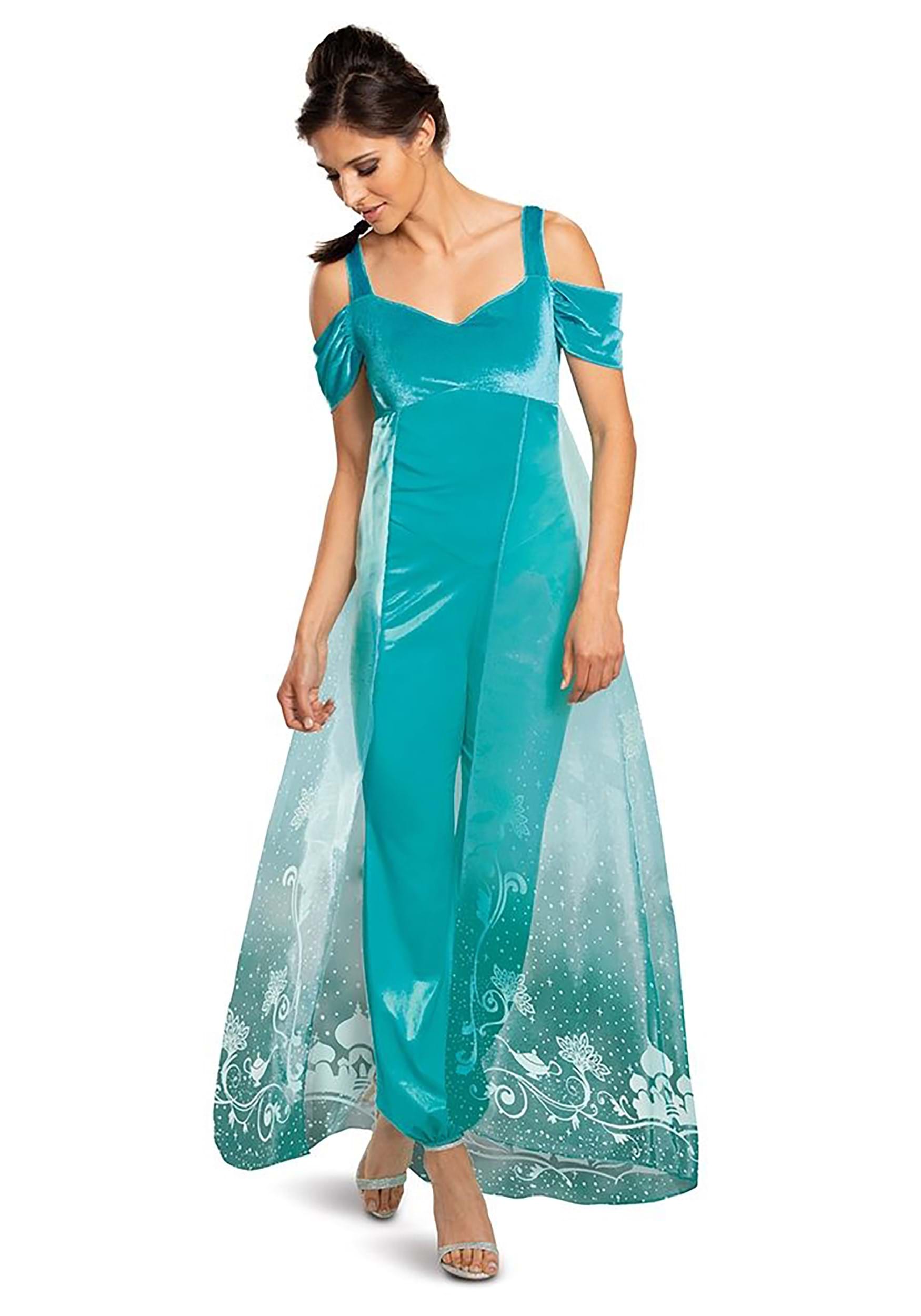 Photos - Fancy Dress Aladdin Disguise  Women's Jasmine Costume Green DI89183 
