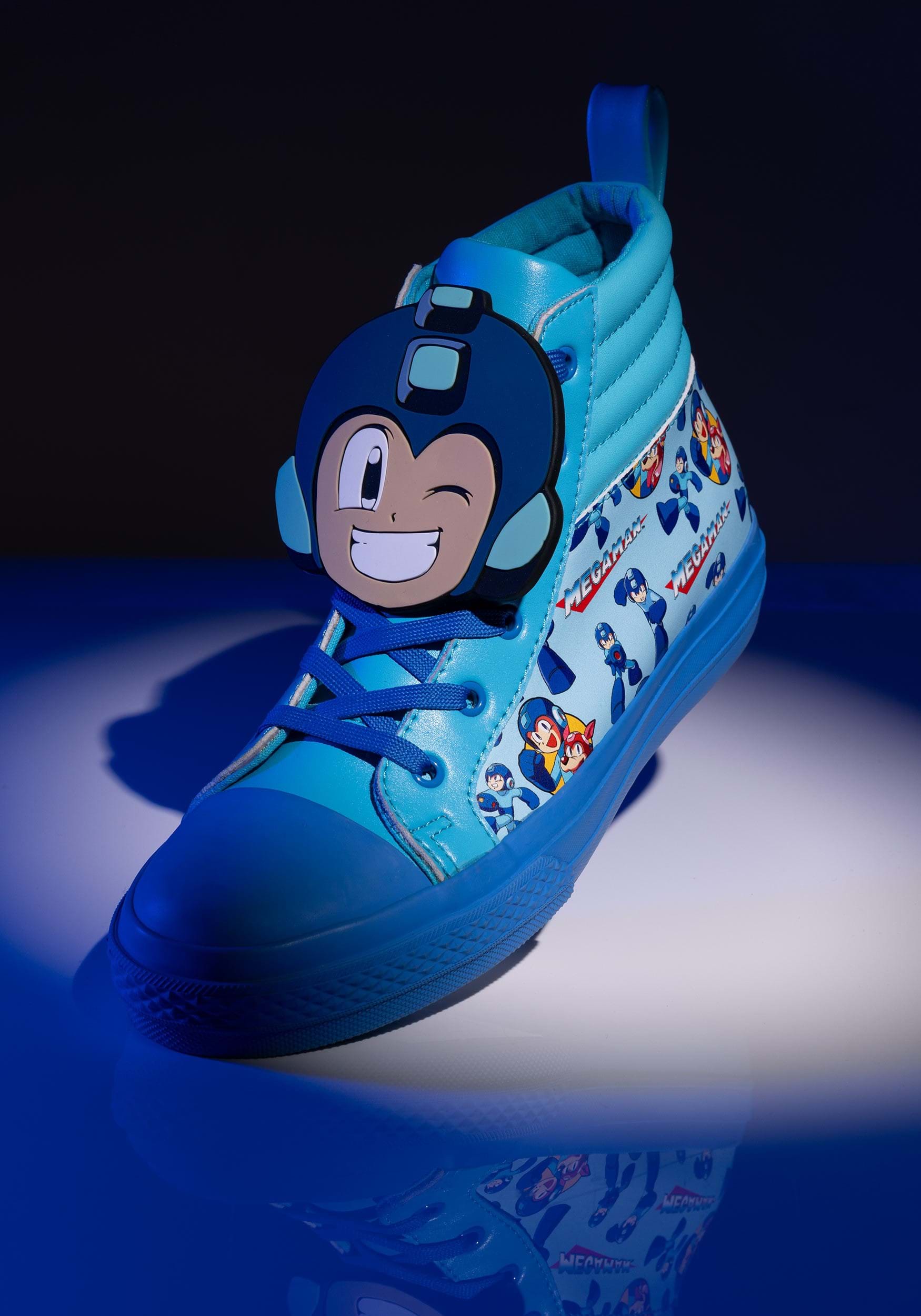 Adult Mega Man High Top Sneaker , Mega Man Gifts