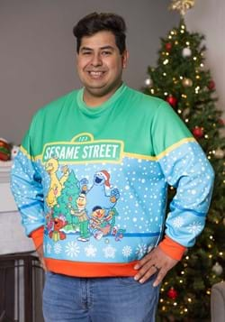 Adult Sesame Street Christmas Sweatshirt Alt 2