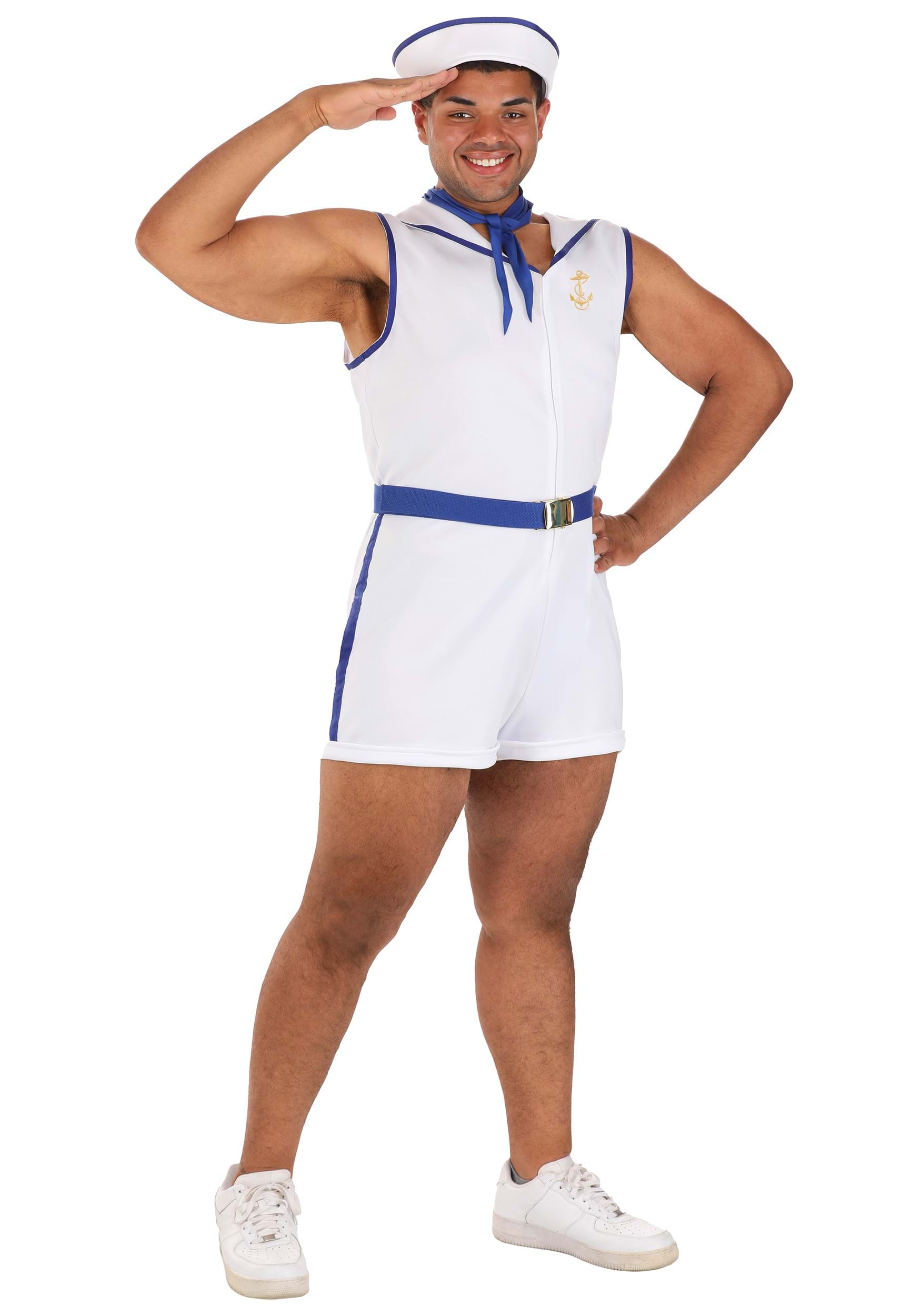 Photos - Fancy Dress FUN Costumes Sunbathing Sailor Plus Size Costume | Plus Size Costumes Blue