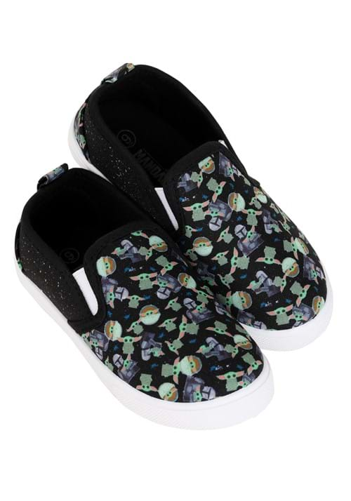 Mandalorian and Grogu Printed Toddler Slip On Shoe