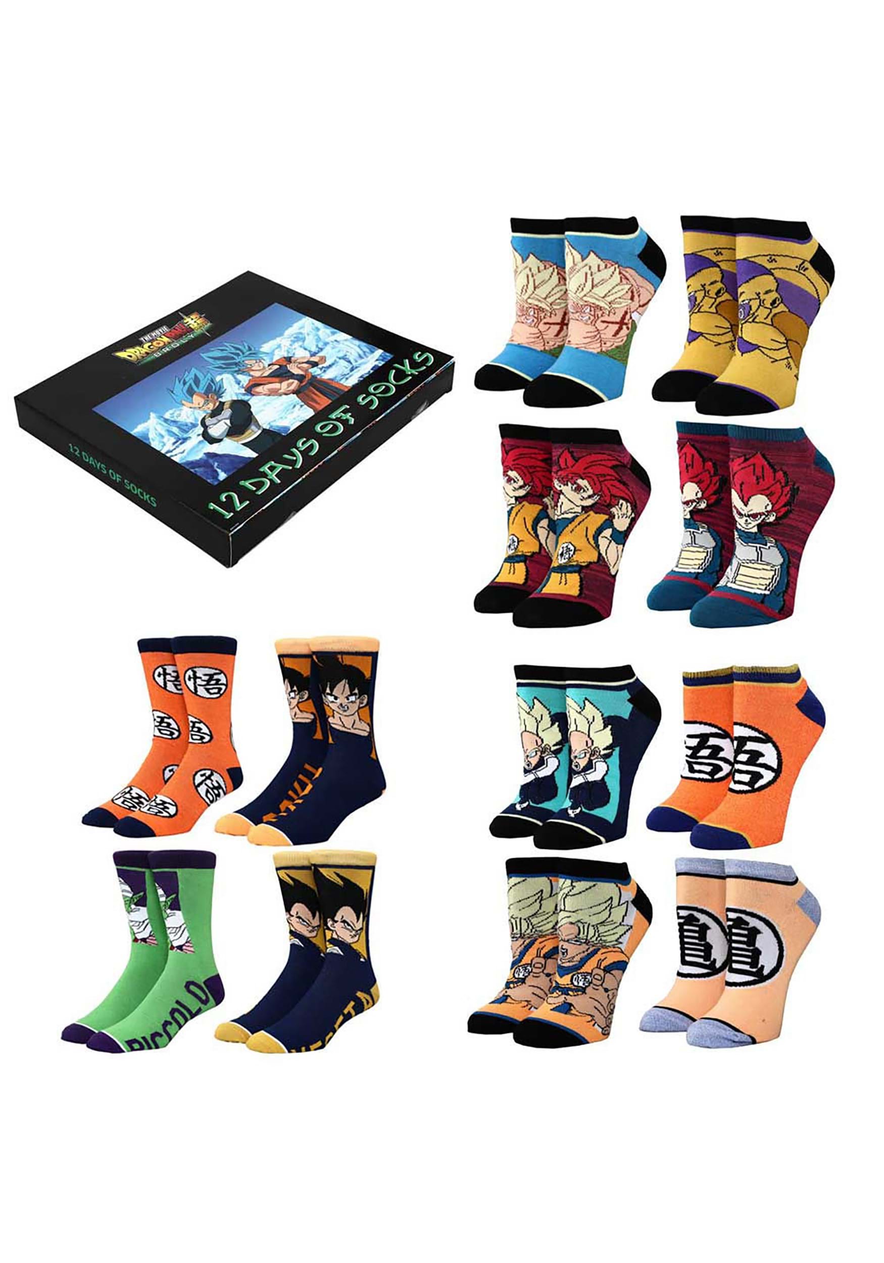 Broly Dragon Ball Z 12 Days of Socks Box Set