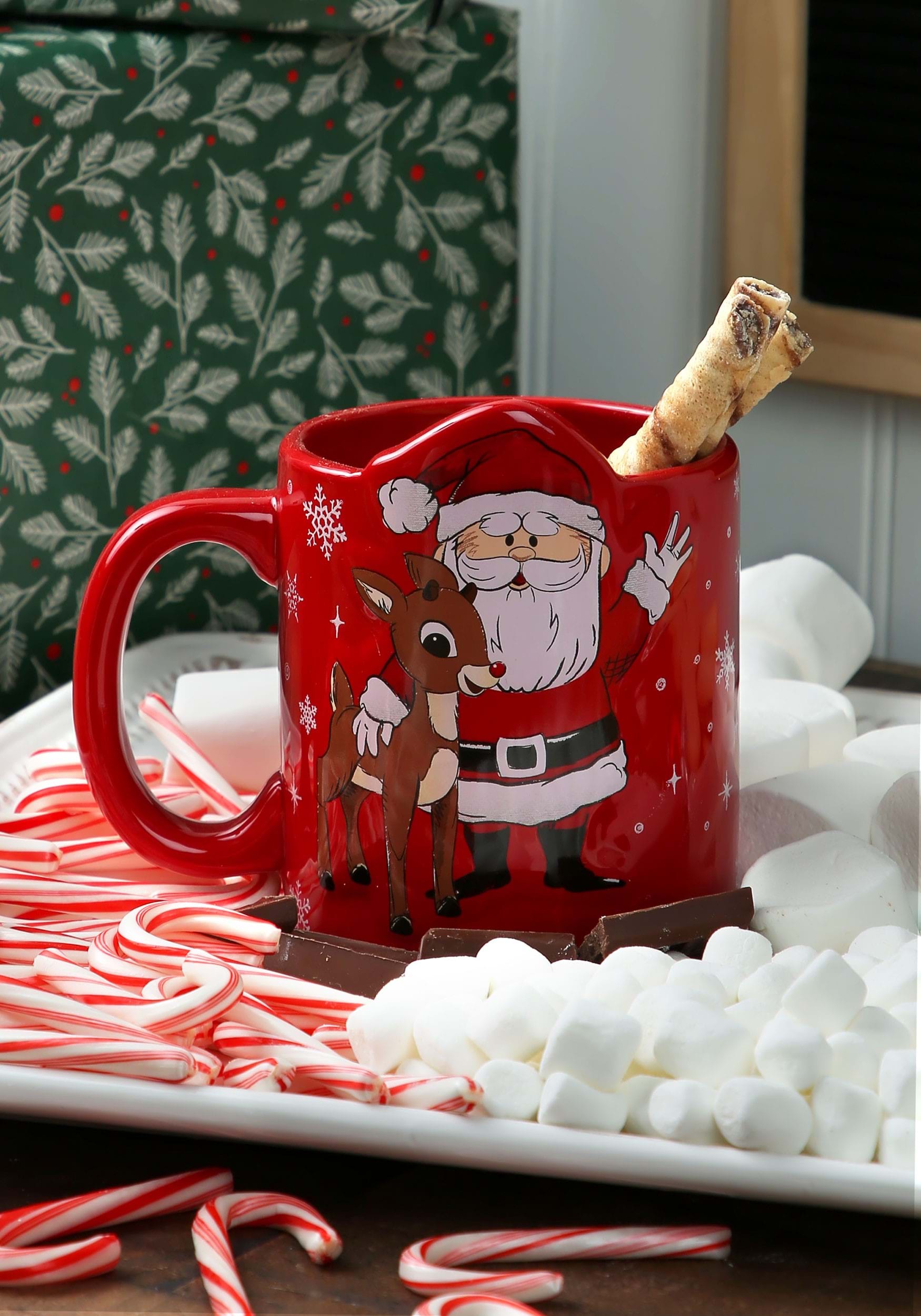 Red-Nosed Reindeer Personalized Christmas Mugs