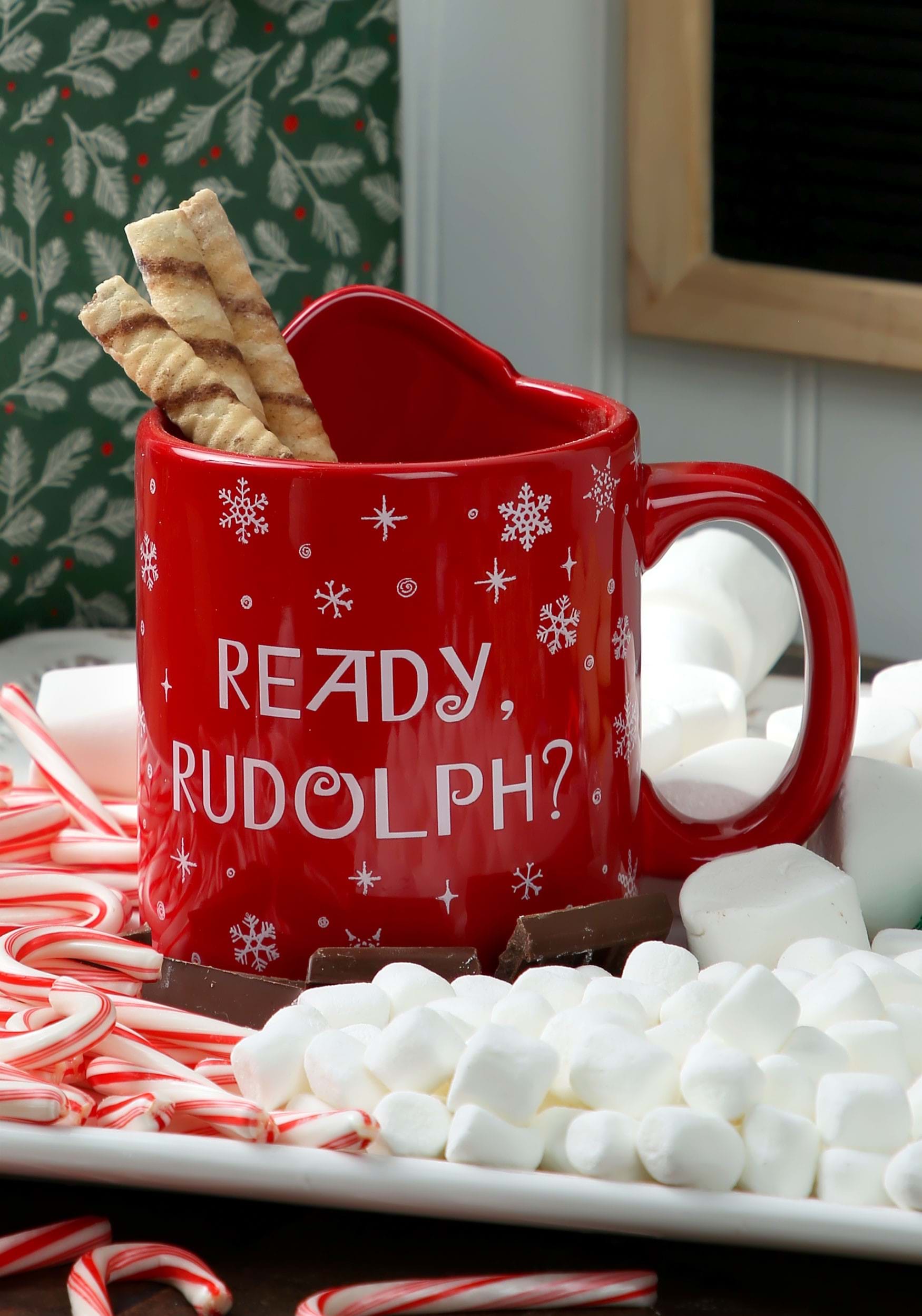Rudolph Ready Rudolph 16 Oz. Bas-relief Ceramic Mug