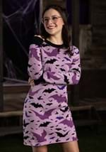 Women's Black and Purple Bats Sweater Dress