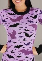 Women's Black and Purple Bats Sweater Dress Alt 3