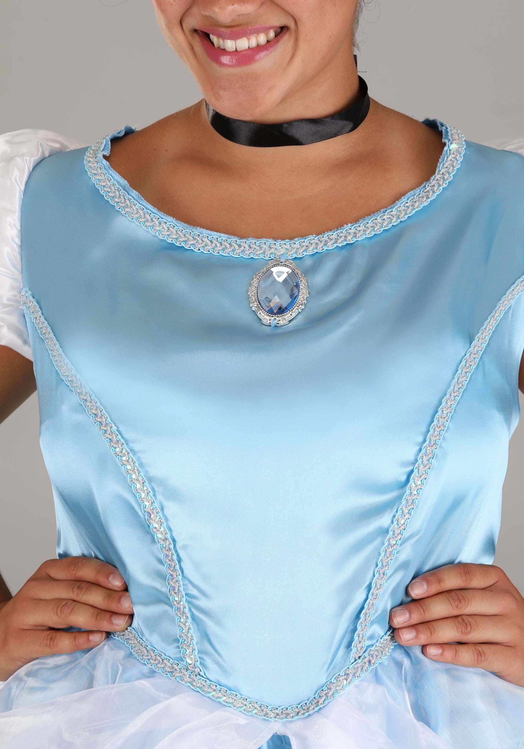 Classic Cinderella Princess Gown Blue Fancy Dress Halloween Sexy Adult  Costume - Parties Plus