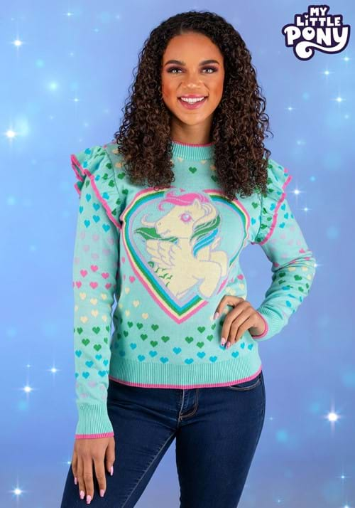 Adult I Heart My Little Pony Ruffle Sweater