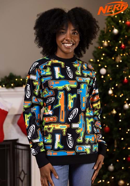 Adult Neon Nerf Gun Sweater